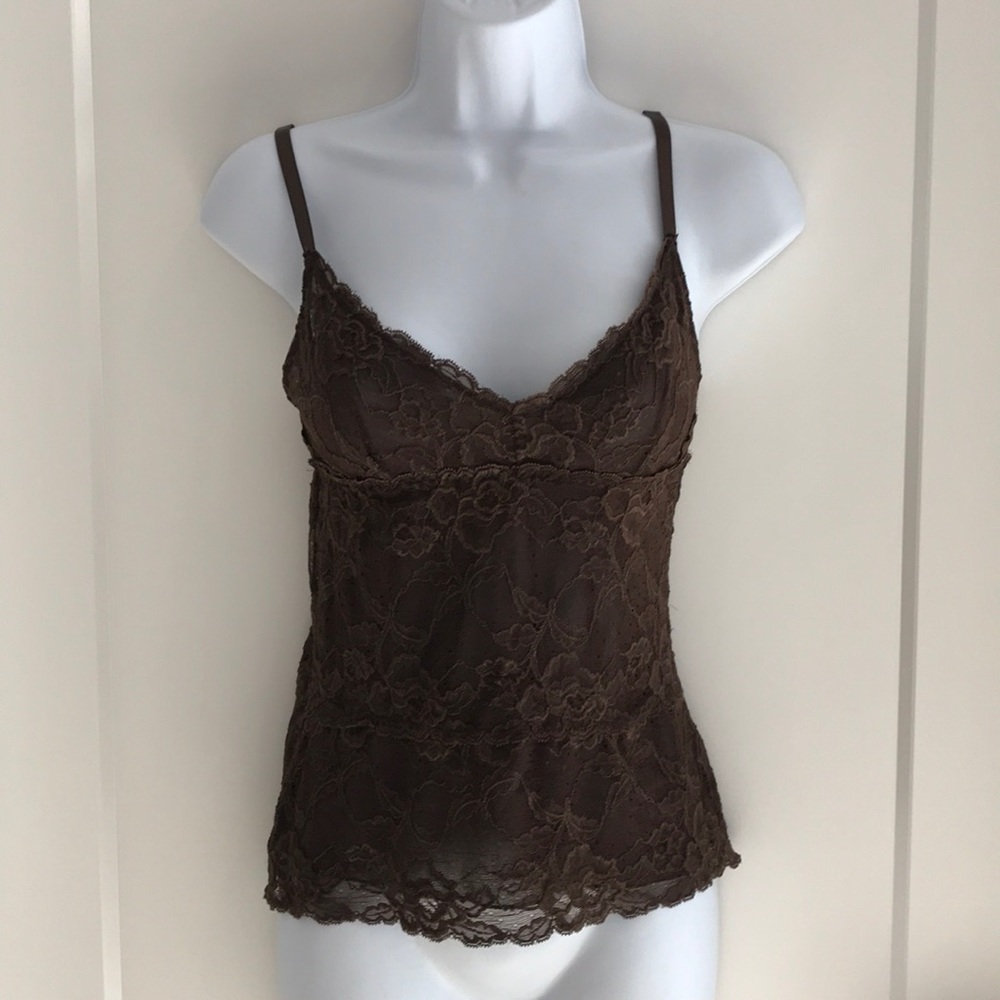 Banana Republic brown lace cami